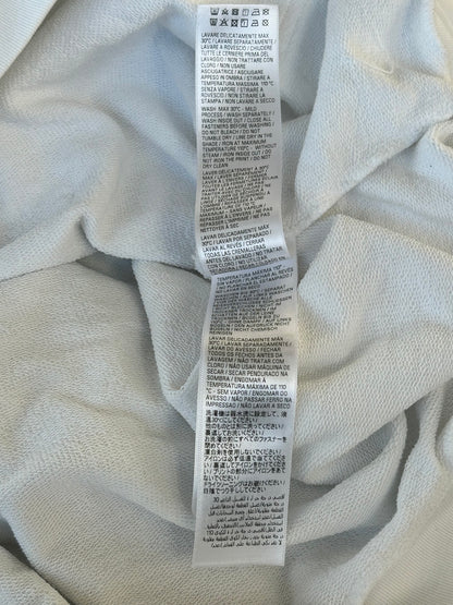 Balenciaga White & Black Soccer Logo Zip Up Hoodie