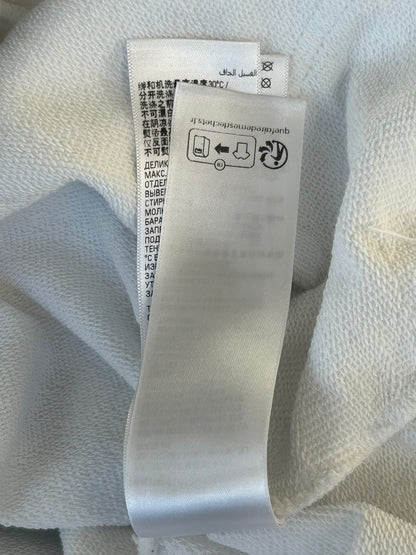 Balenciaga White & Black Soccer Logo Zip Up Hoodie