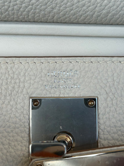 Hermes Light Grey HAC A Dos Crossbody Backpack