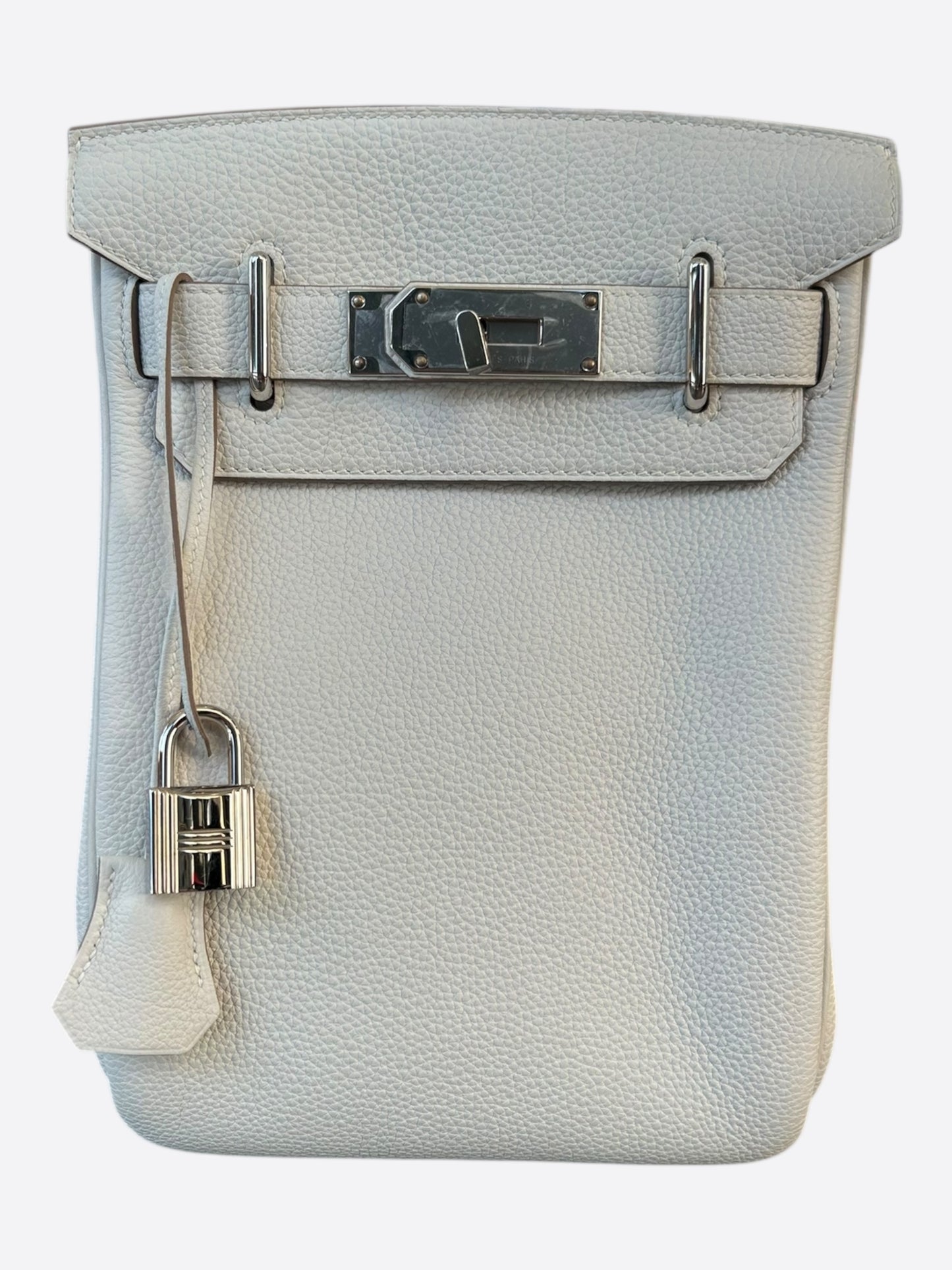 Hermes Light Grey HAC A Dos Crossbody Backpack