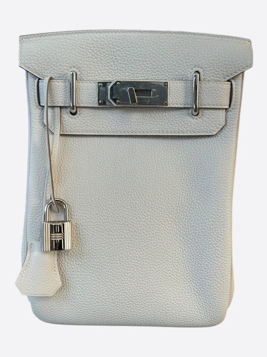 Hermes Light Grey HAC A Dos Crossbody Backpack