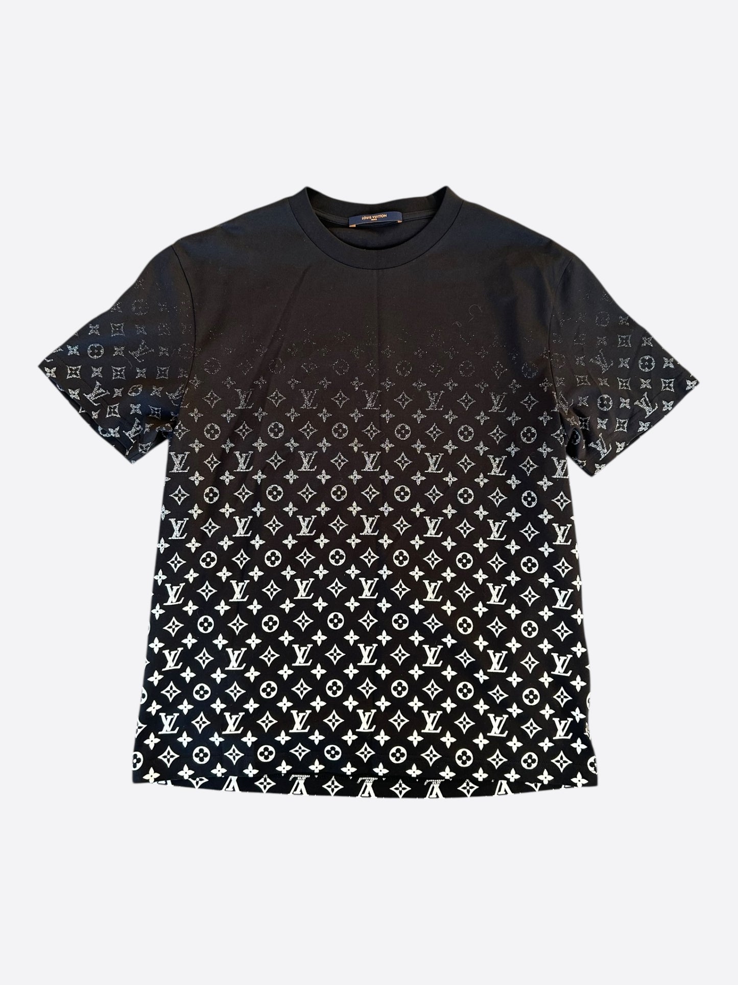 Louis Vuitton Black & White Monogram Gradient T-Shirt