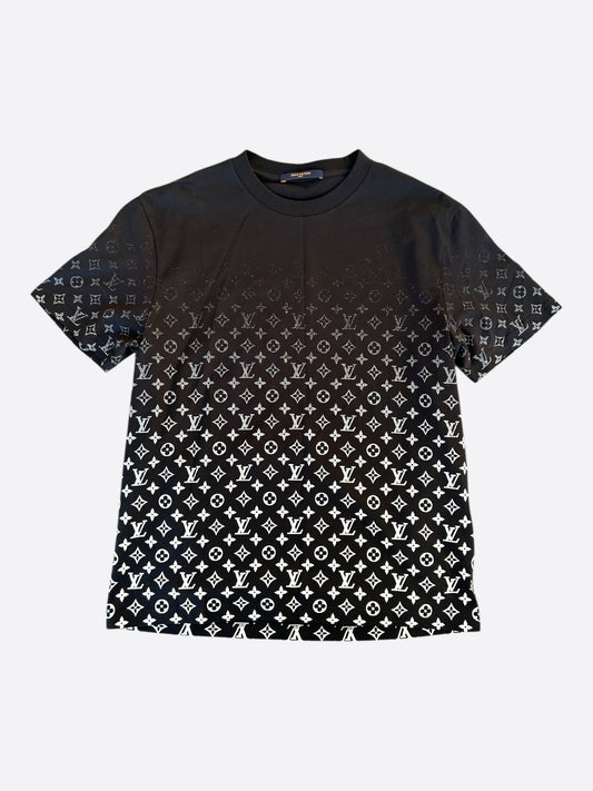 Louis Vuitton Black & White Monogram Gradient T-Shirt
