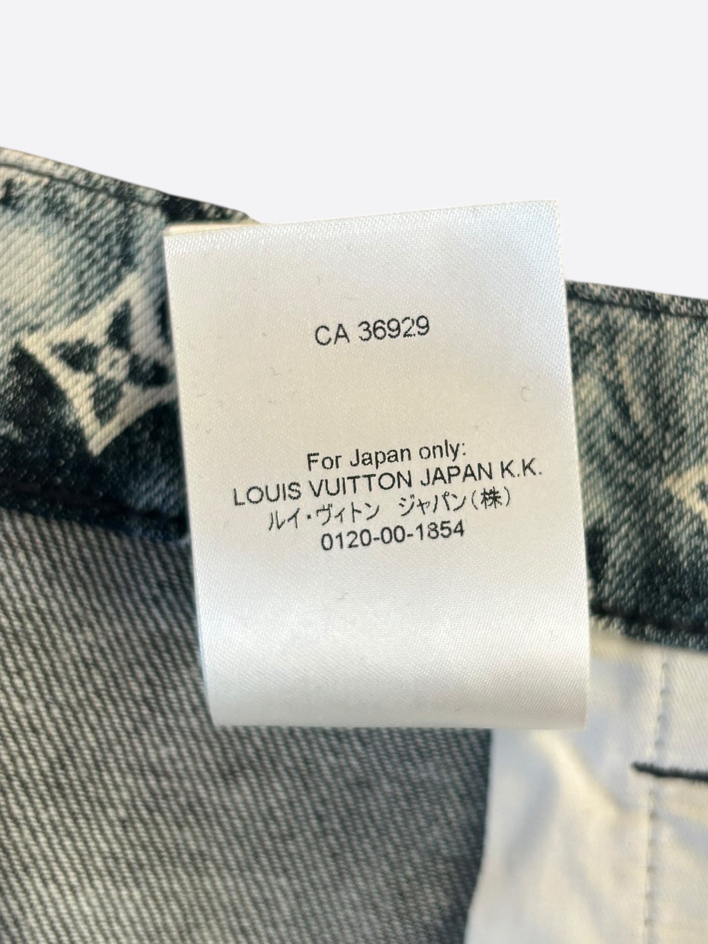 Louis Vuitton Blue Bleached Bandana Monogram Denim Shorts