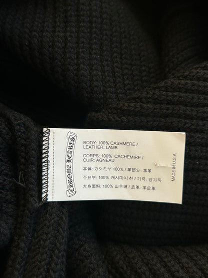 Chrome Hearts Black Triple Cross Patch Cashmere Cardigan