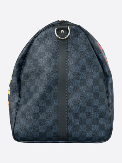 Louis Vuitton Damier Cobalt Jungle Keepall 55