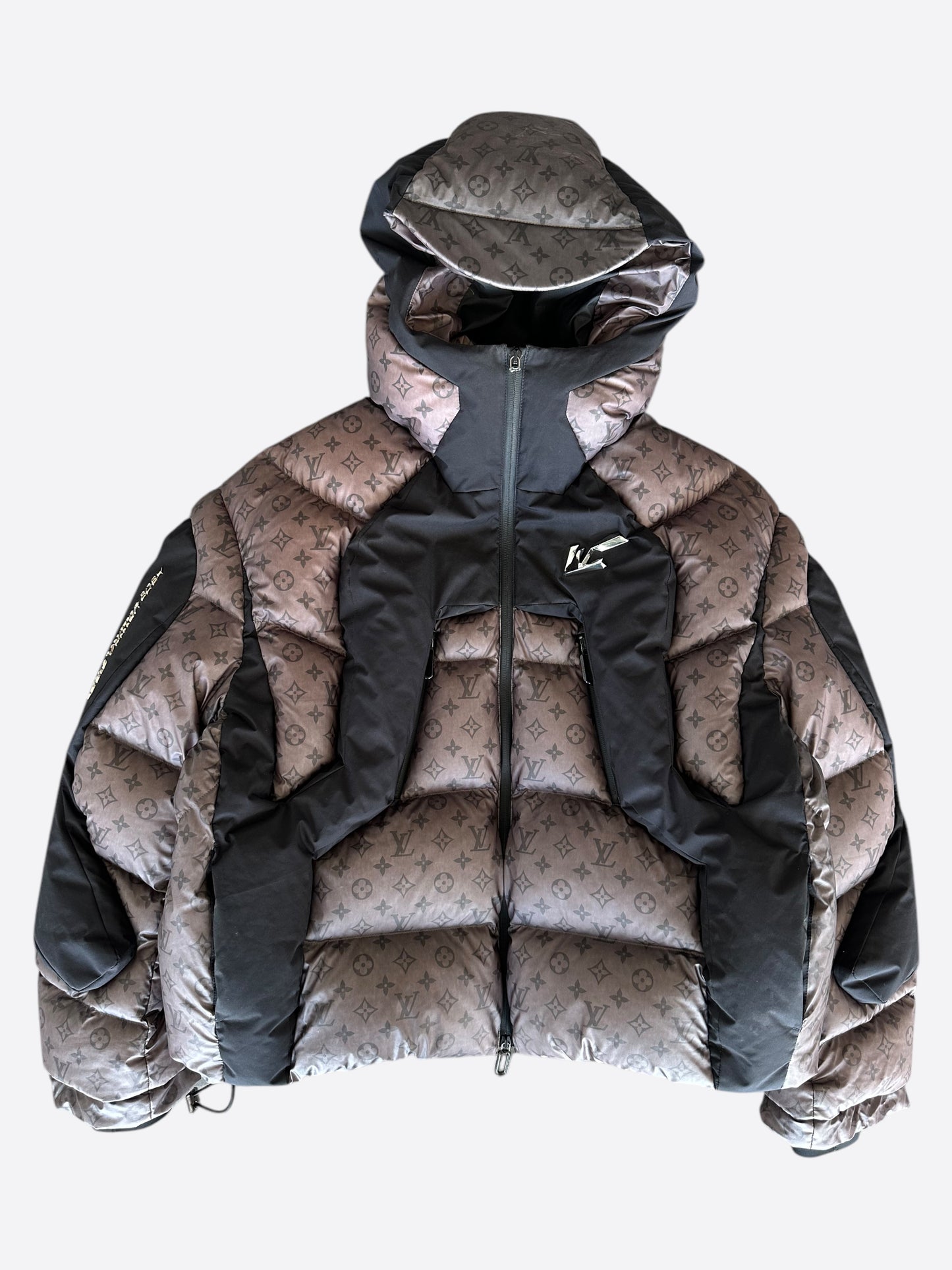 Louis Vuitton Black & Grey 2054 Monogram Heat Reflective Puffer Jacket