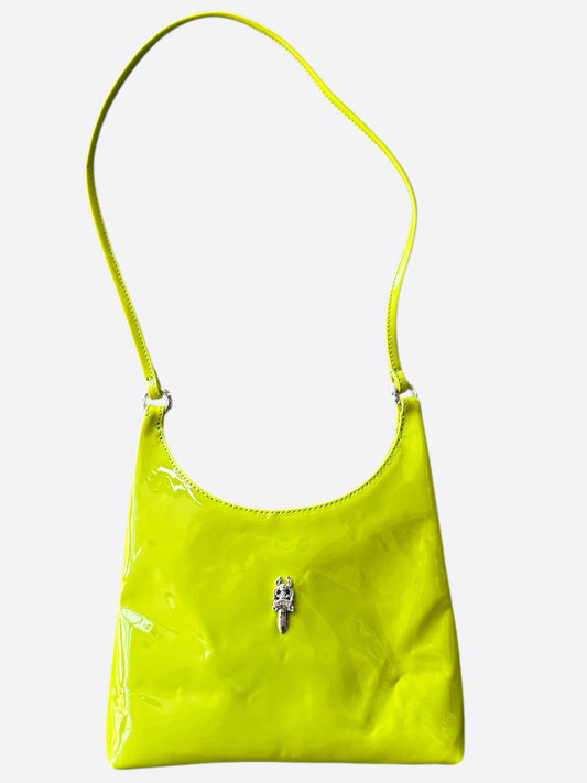 Chrome Hearts Neon Green Viv Handbag