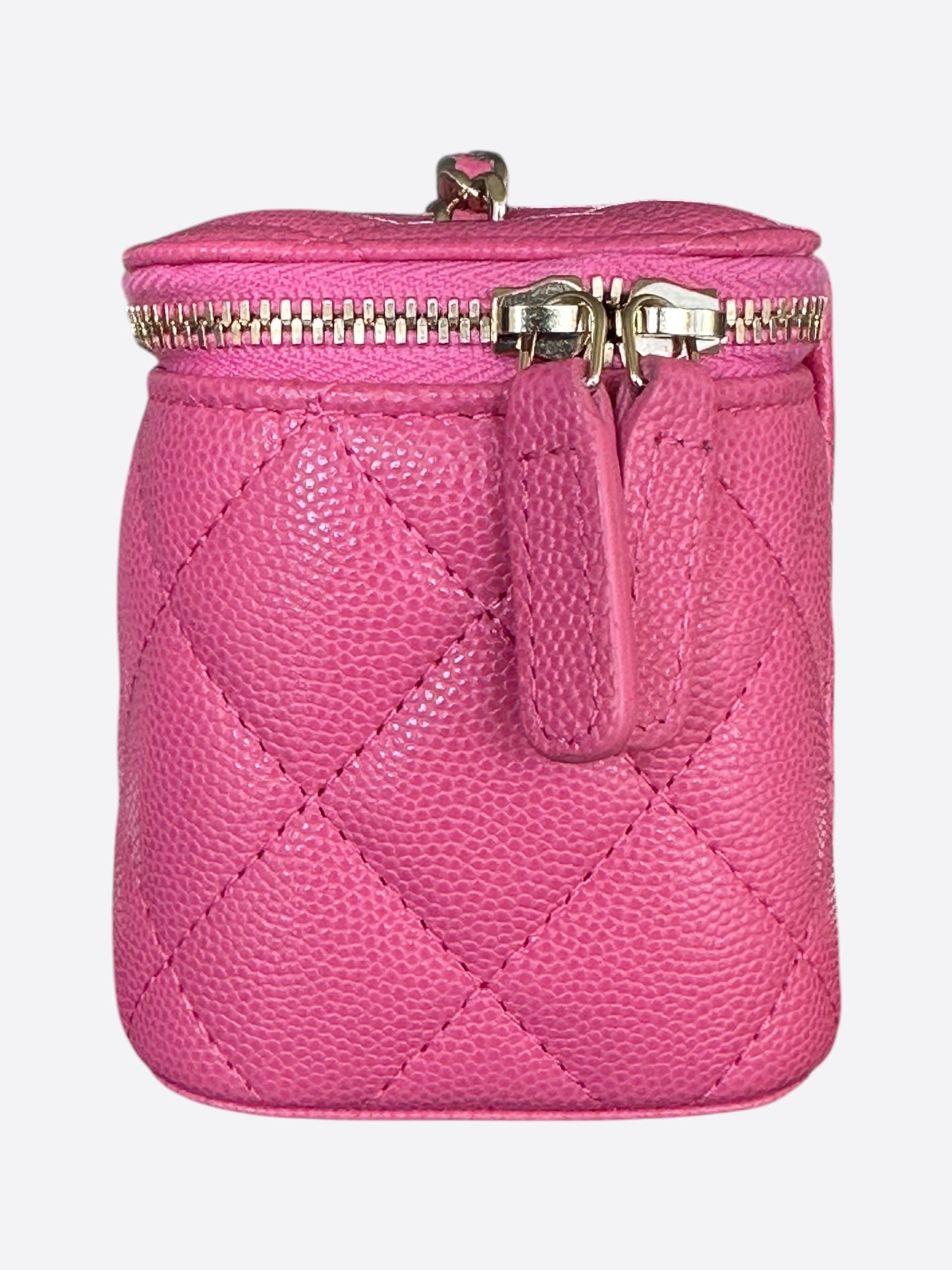 Chanel Pink Mini Clutch Bag With Chain