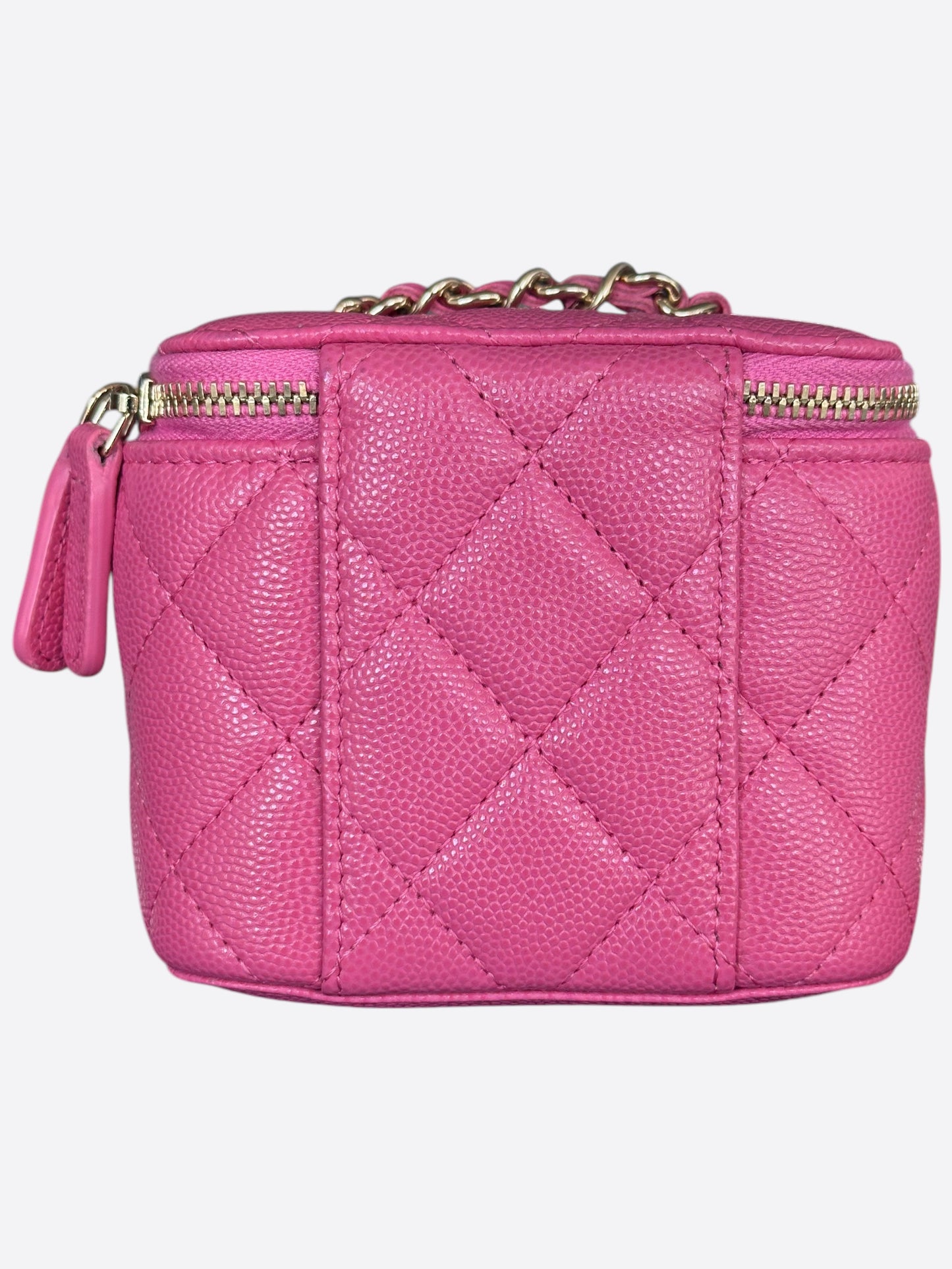 Chanel Pink Mini Clutch Bag With Chain