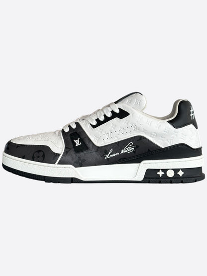 Louis Vuitton Black & White Monogram Trainers