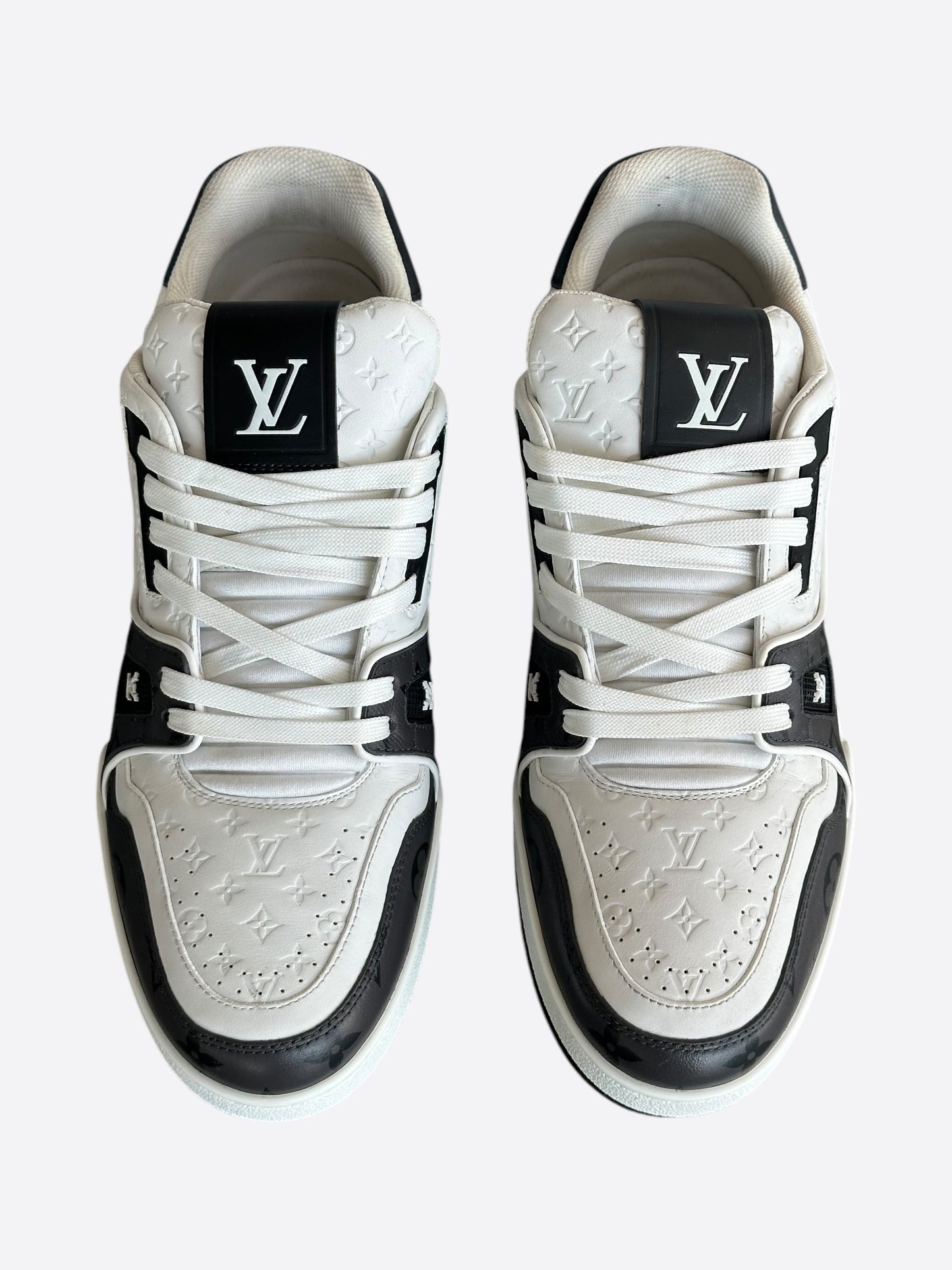 Louis Vuitton Black & White Monogram Trainers