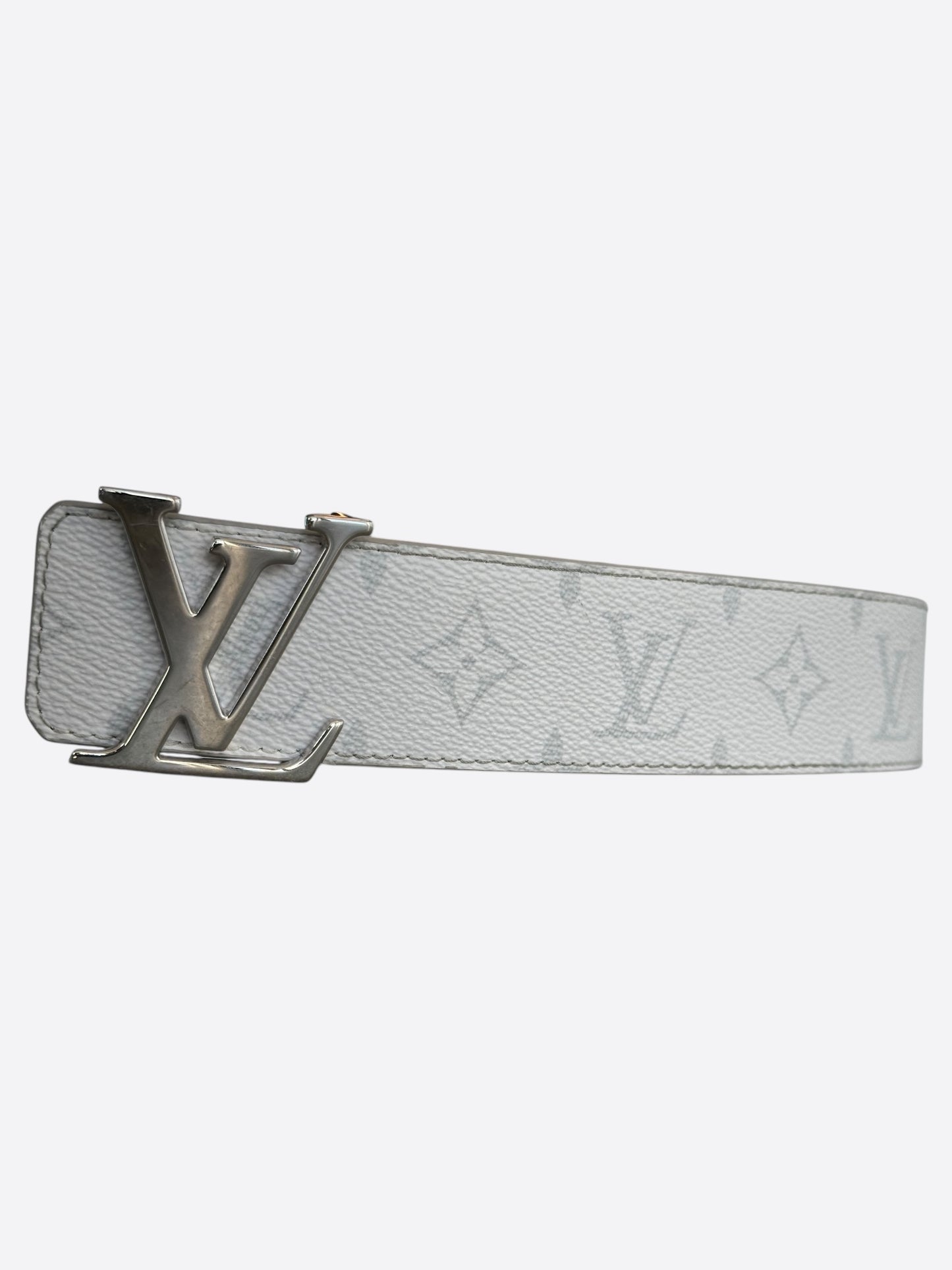 Louis Vuitton Green & White Monogram Reversible Belt