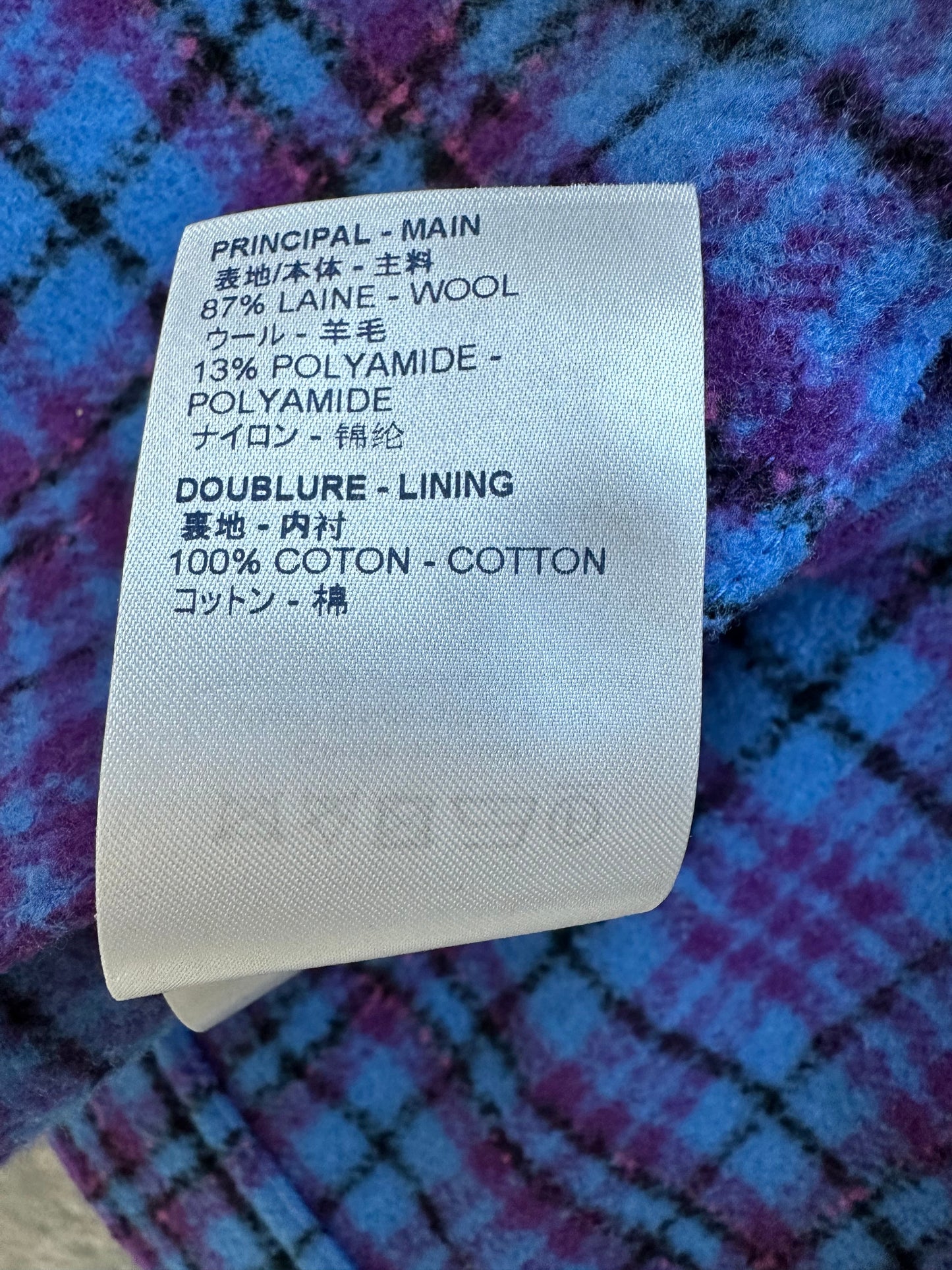 Louis Vuitton Blue & Purple Plaid Trucker Jacket