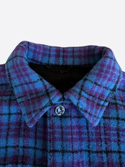 Louis Vuitton Blue & Purple Plaid Trucker Jacket