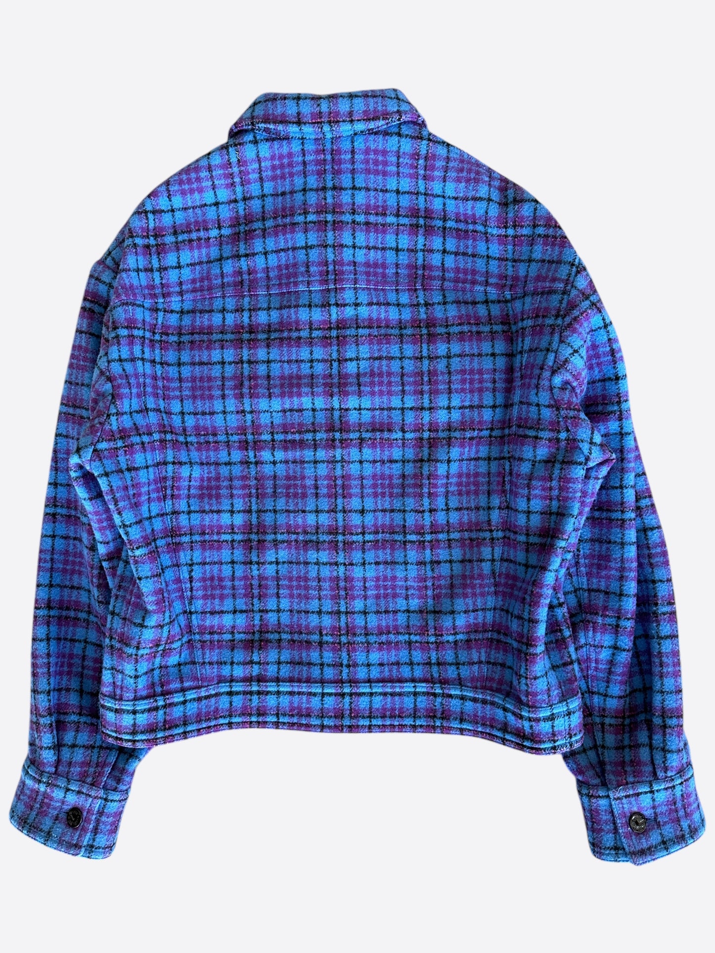 Louis Vuitton Blue & Purple Plaid Trucker Jacket