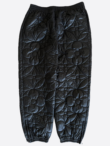 Louis Vuitton Black Flower Monogram Quilted Trackpants