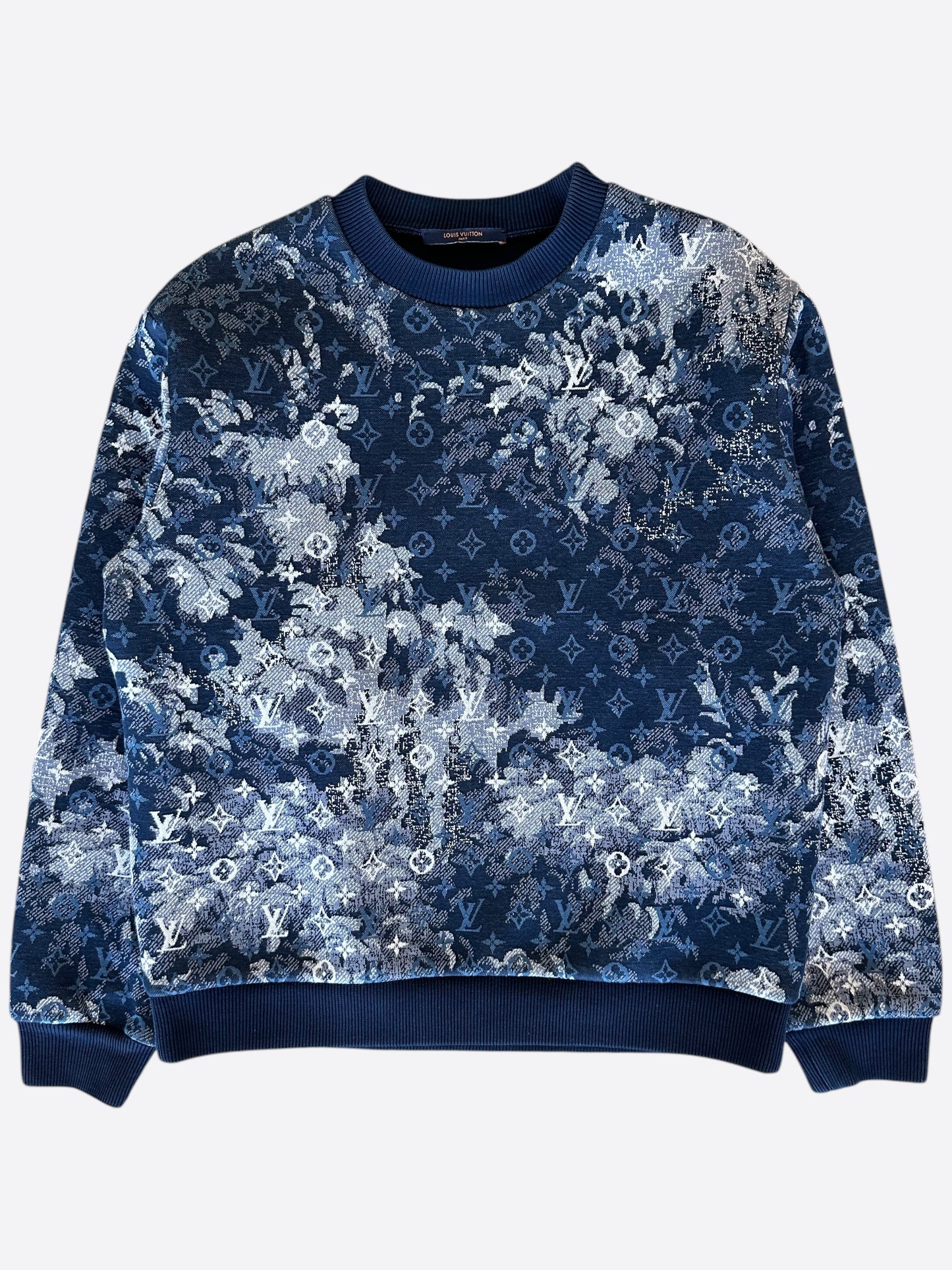 Louis Vuitton Blue Tapestry Monogram Sweater