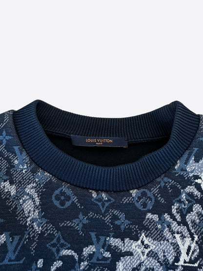 Louis Vuitton Blue Tapestry Monogram Sweater