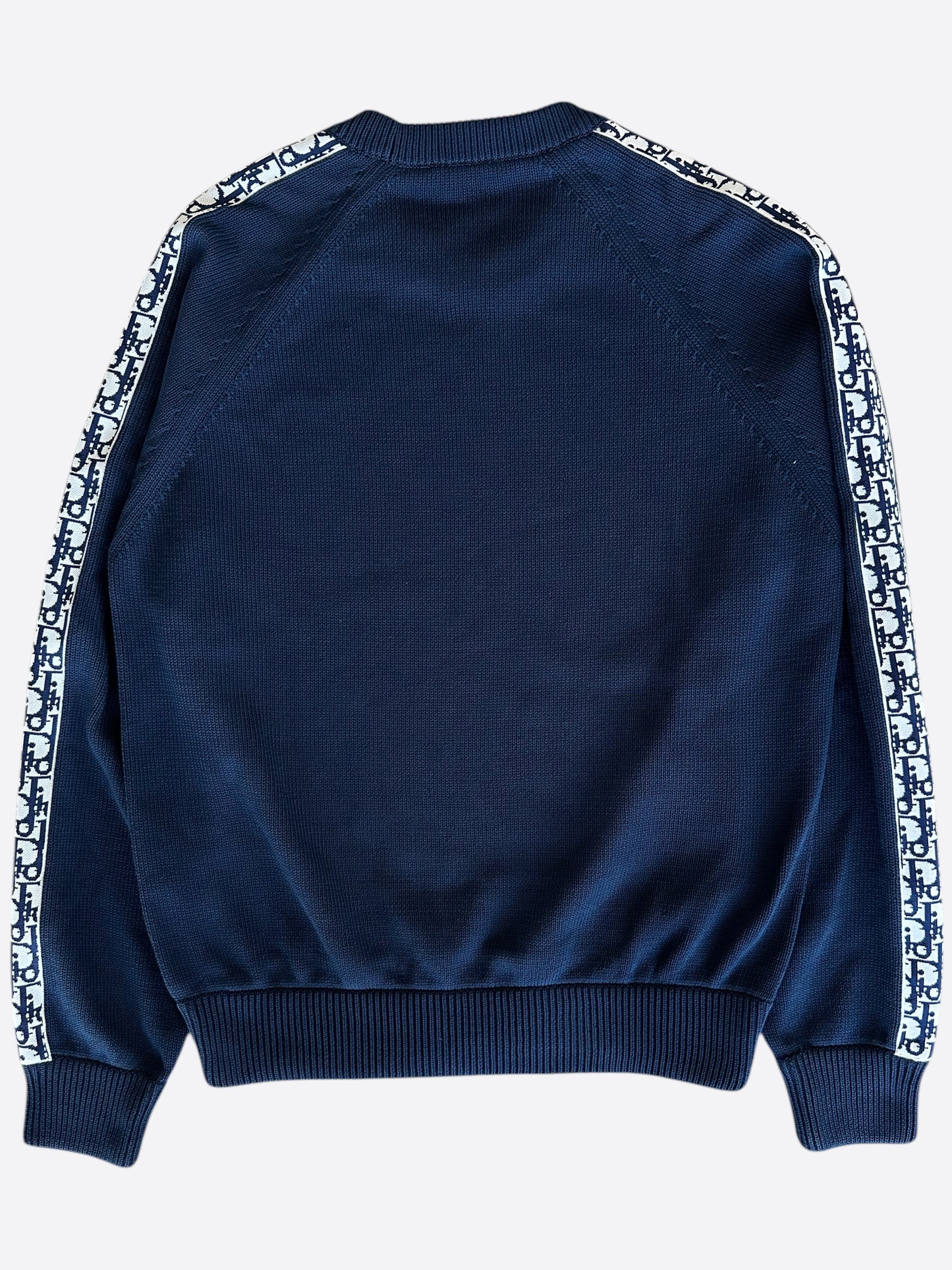 Dior Navy & Beige Oblique Knit Sweater