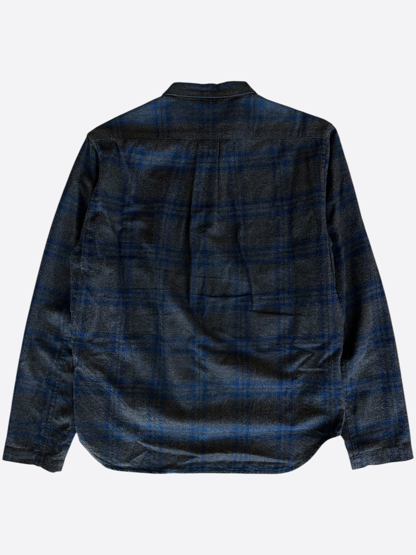 Chrome Hearts Grey & Blue Plaid Flannel Shirt