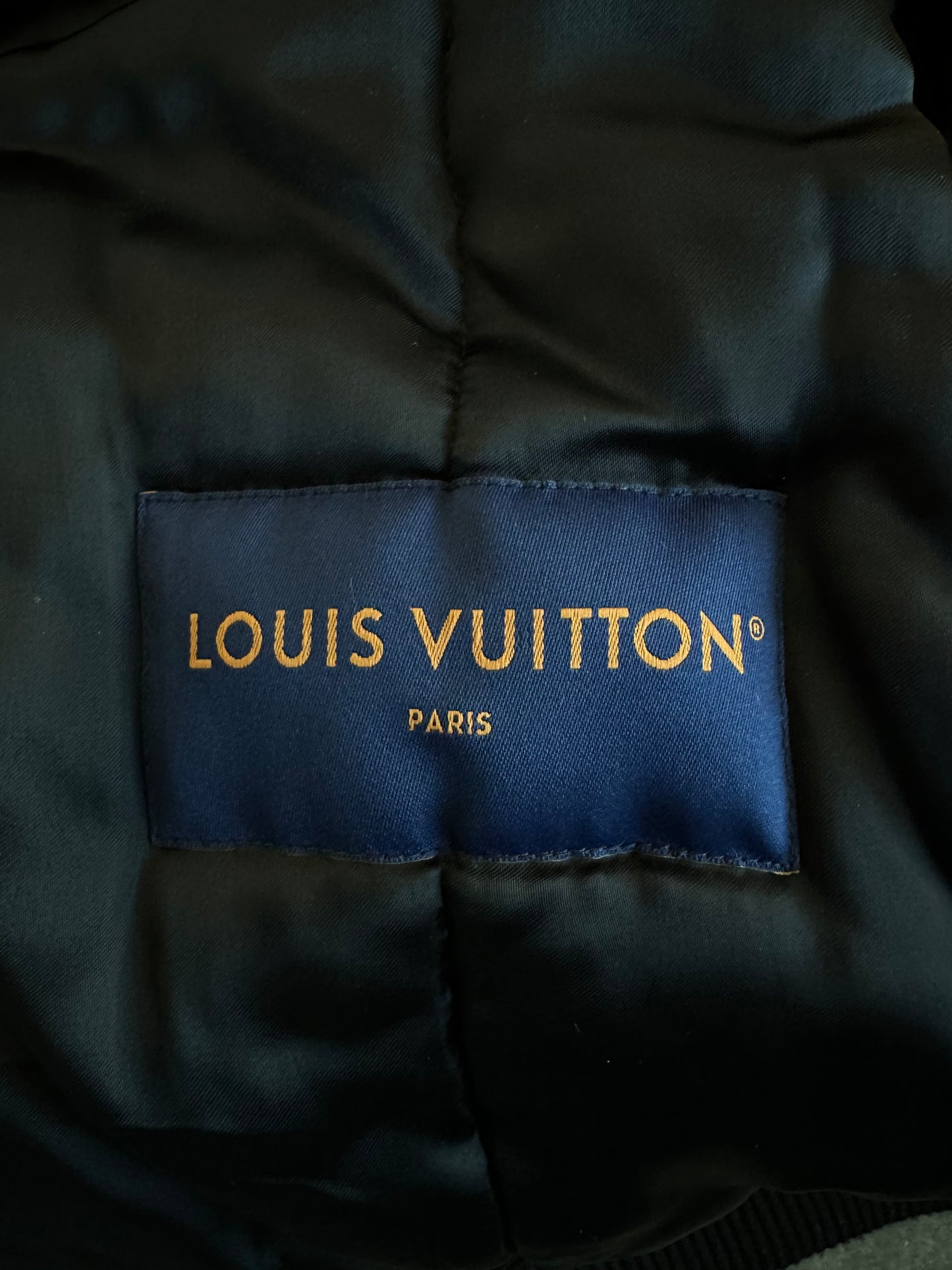 Louis Vuitton Black & White Crystal Lovers Varsity Jacket