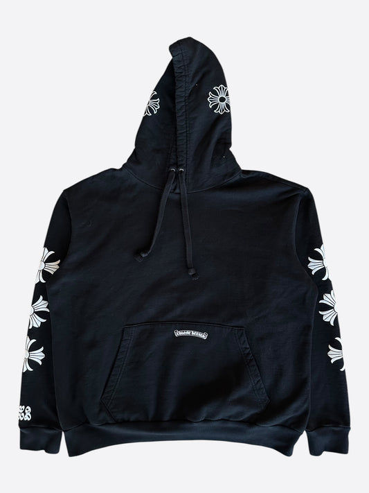 Chrome Hearts Drake Black & White Certified Horseshoe Logo Hoodie