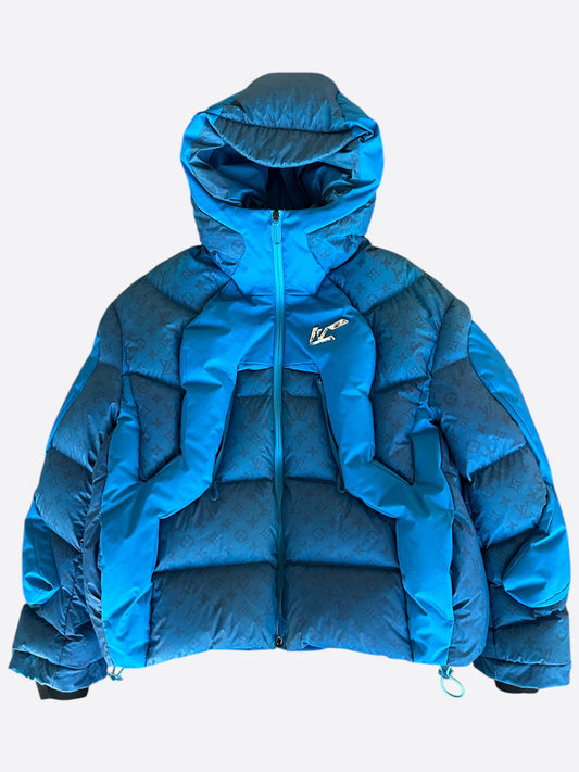 Louis Vuitton Blue 2054 Monogram Heat Reactive Puffer Jacket