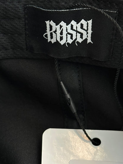 Bossi POTN Vintage Black & Green Paisley Rhinestone Embellished Hat