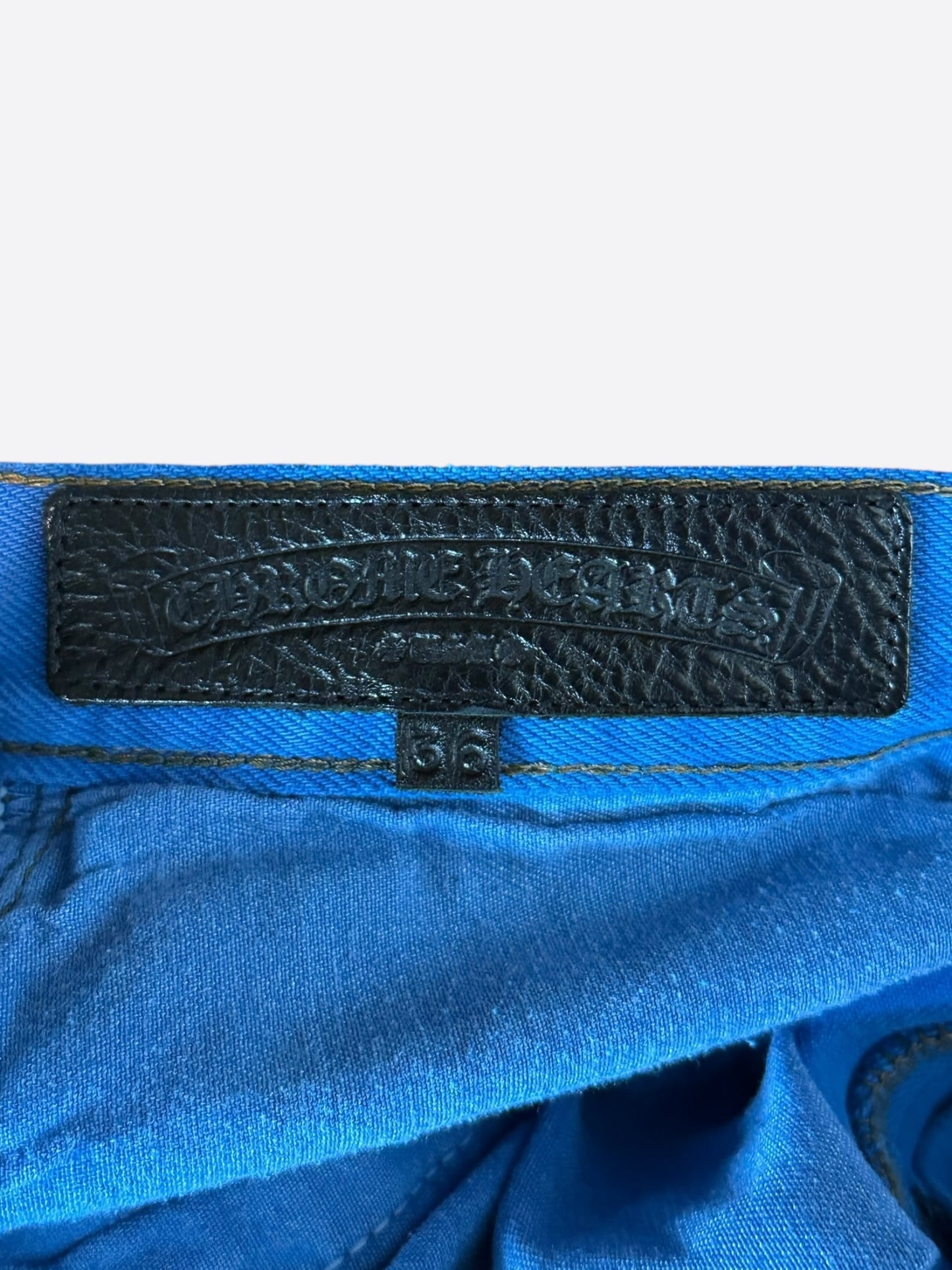 Chrome Hearts Levi's London Exclusive Blue Dyed Cross Patch Jeans