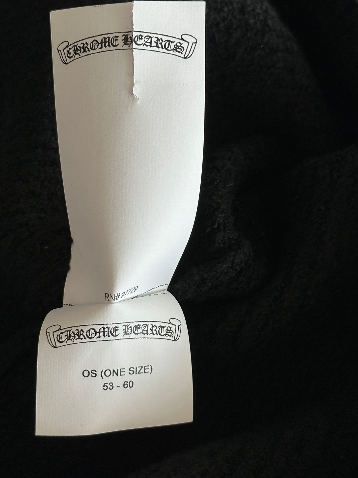 Chrome Hearts Black Ponyhair Cross Patch Beanie