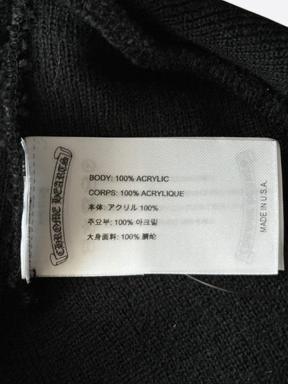 Chrome Hearts Black & White CH Logo Embroidered Beanie