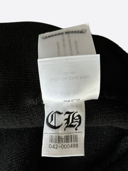 Chrome Hearts Black & White CH Logo Embroidered Beanie