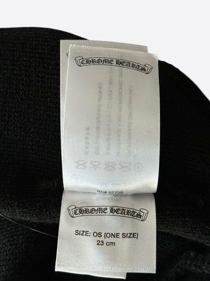 Chrome Hearts Black & White CH Logo Embroidered Beanie