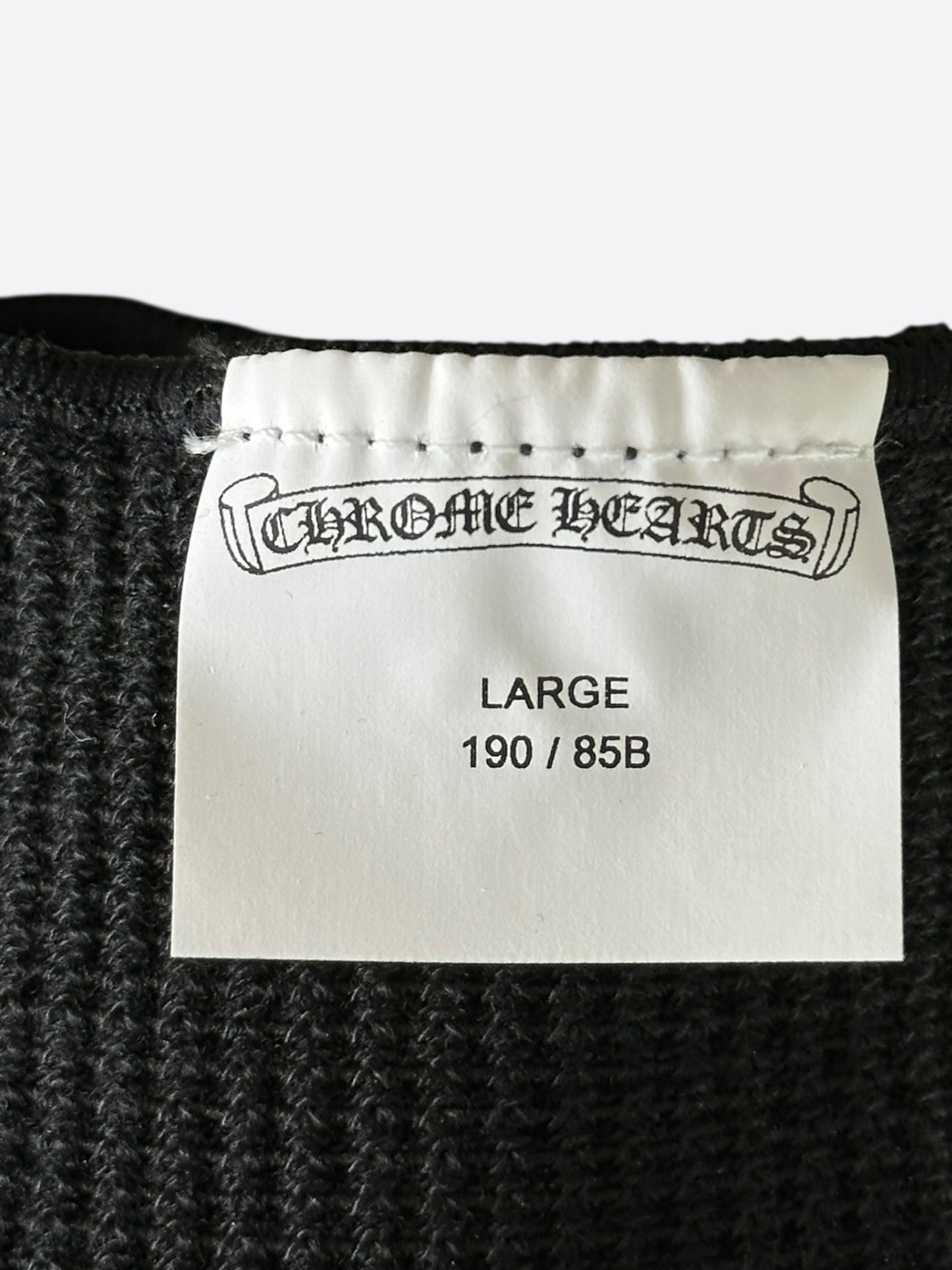 Chrome Hearts Black & White Script Cross Logo Gloves