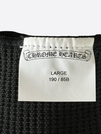 Chrome Hearts Black & White Script Cross Logo Gloves