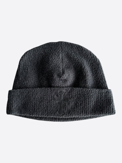 Chrome Hearts Black Ponyhair Cross Patch Beanie