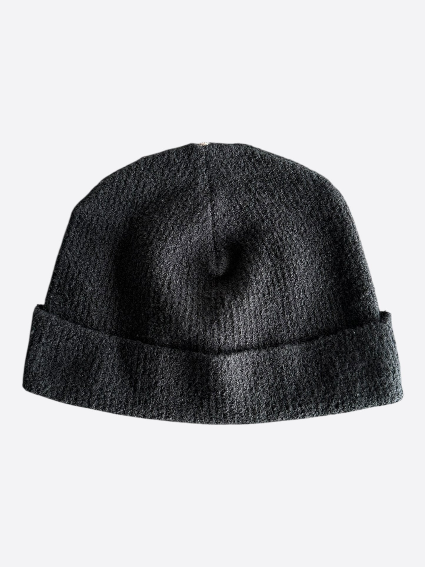 Chrome Hearts Black Ponyhair Cross Patch Beanie