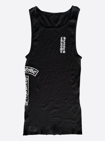 Chrome Hearts Black & White T-Bar Logo Tank Top