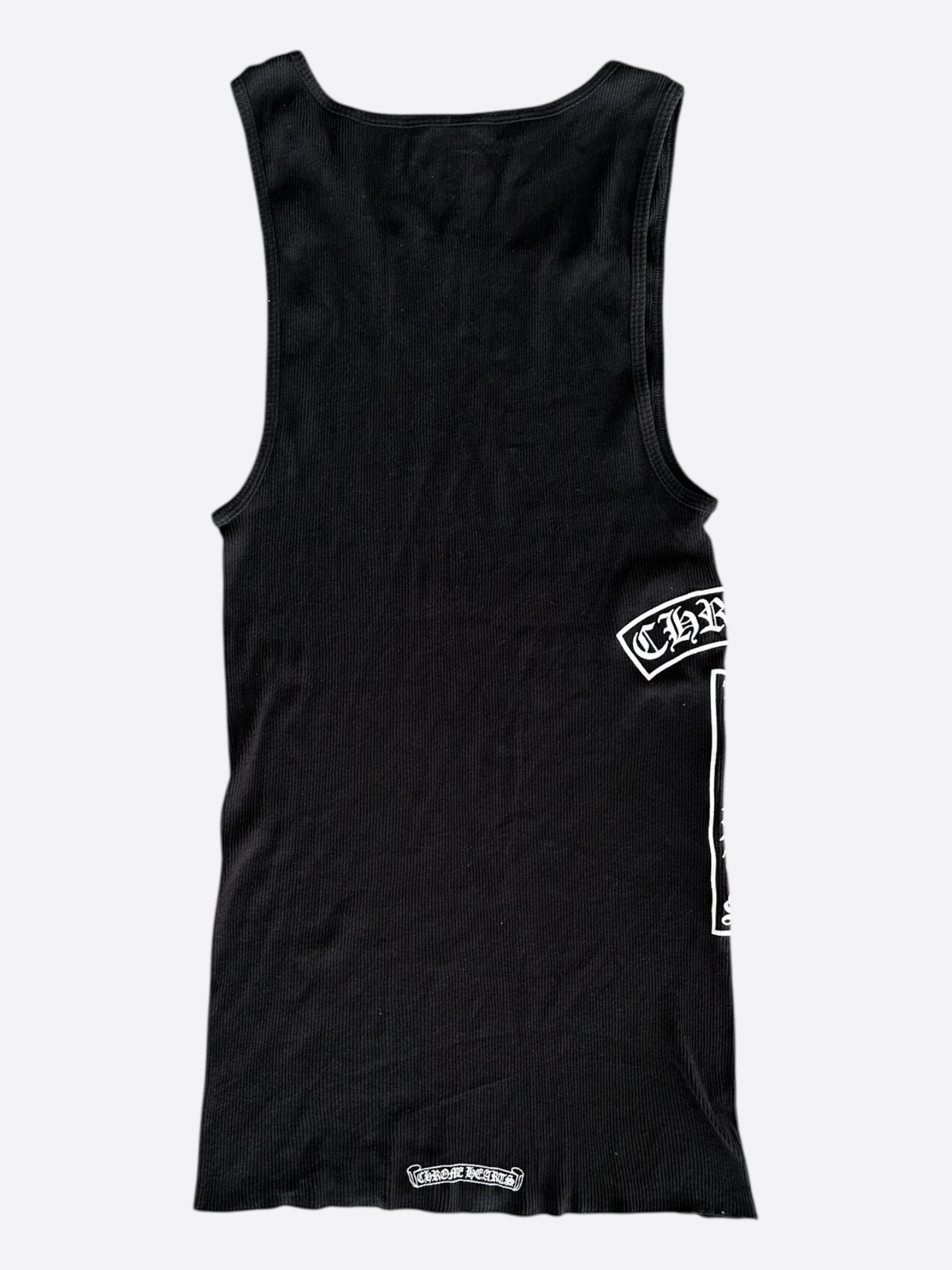 Chrome Hearts Black & White T-Bar Logo Tank Top