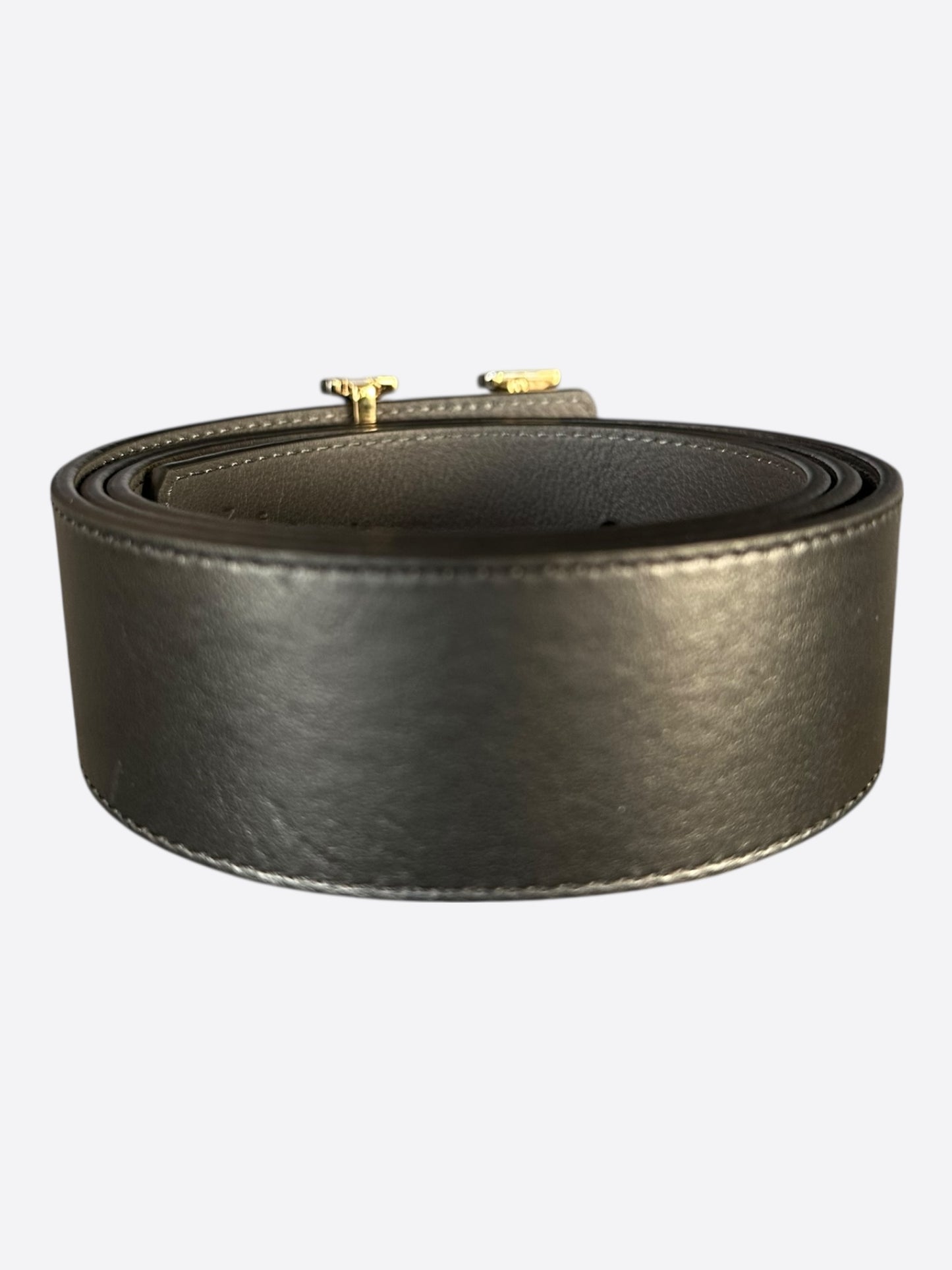 Louis Vuitton Black Gold & Silver Optic Reversible Belt