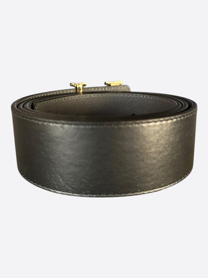 Louis Vuitton Black Gold & Silver Optic Reversible Belt