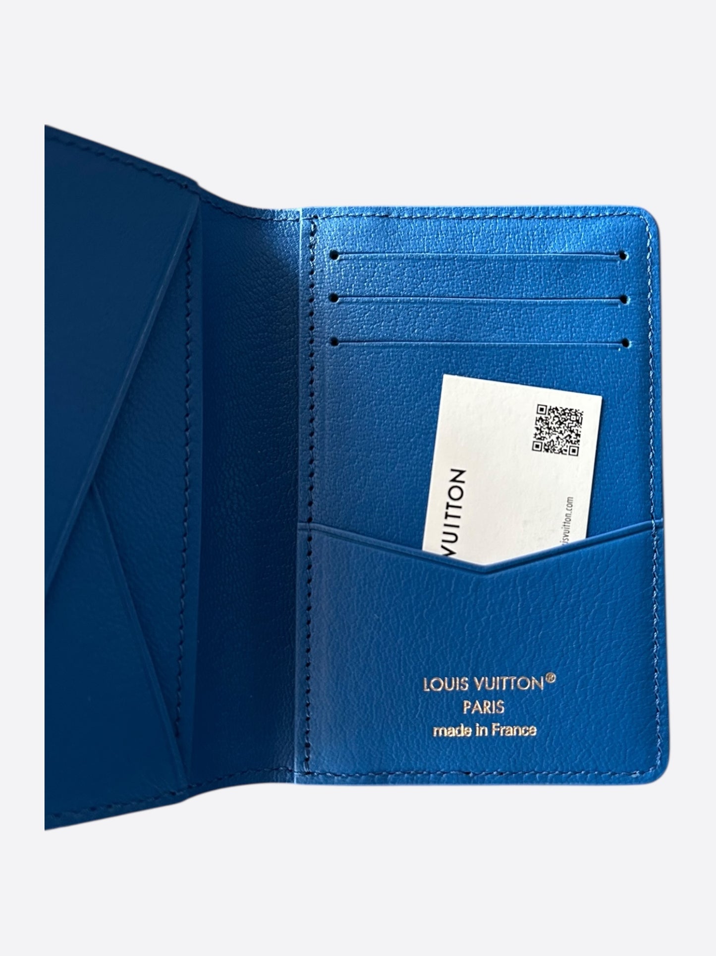 Louis Vuitton Blue & Yellow Lizard Pocket Organizer