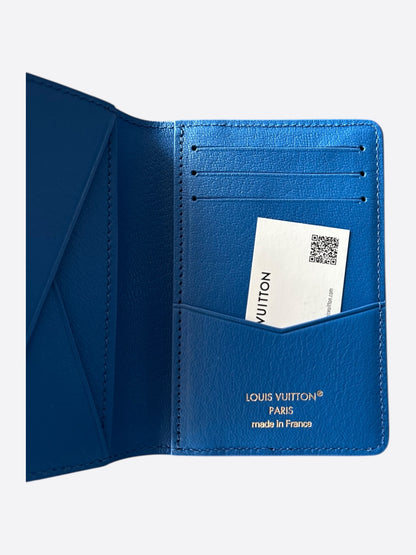 Louis Vuitton Blue & Yellow Lizard Pocket Organizer