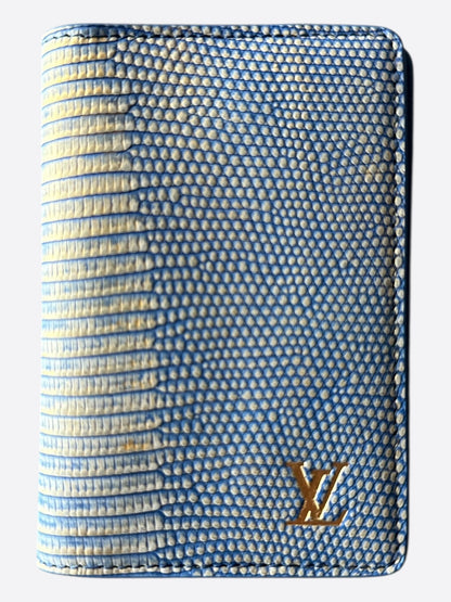 Louis Vuitton Blue & Yellow Lizard Pocket Organizer