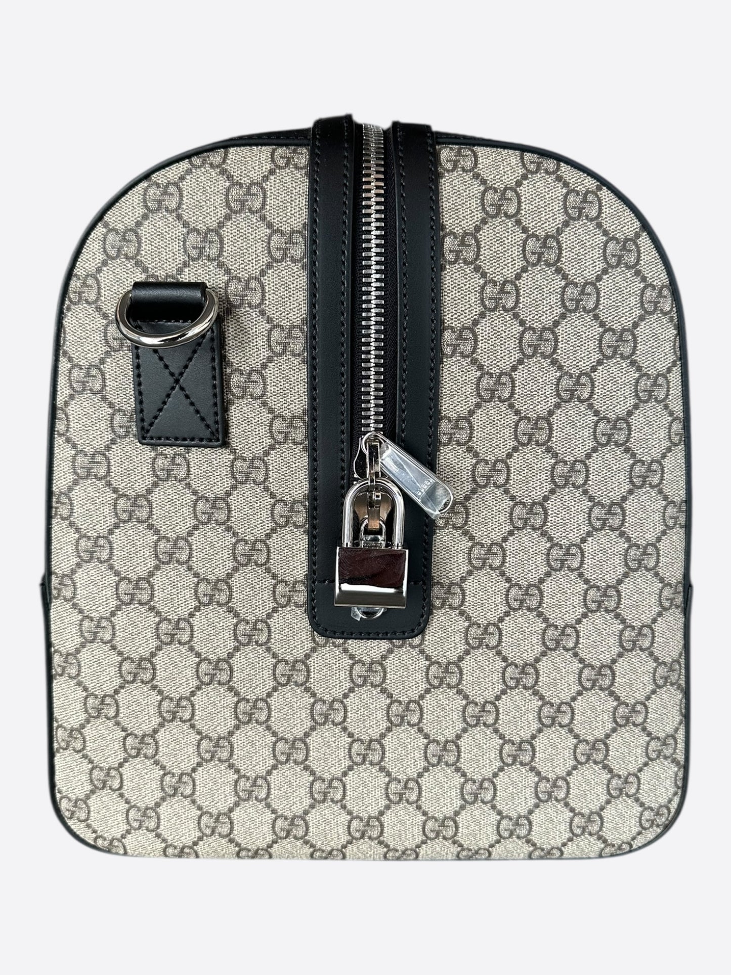 Gucci Tan & Black GG Monogram Large Duffel Bag