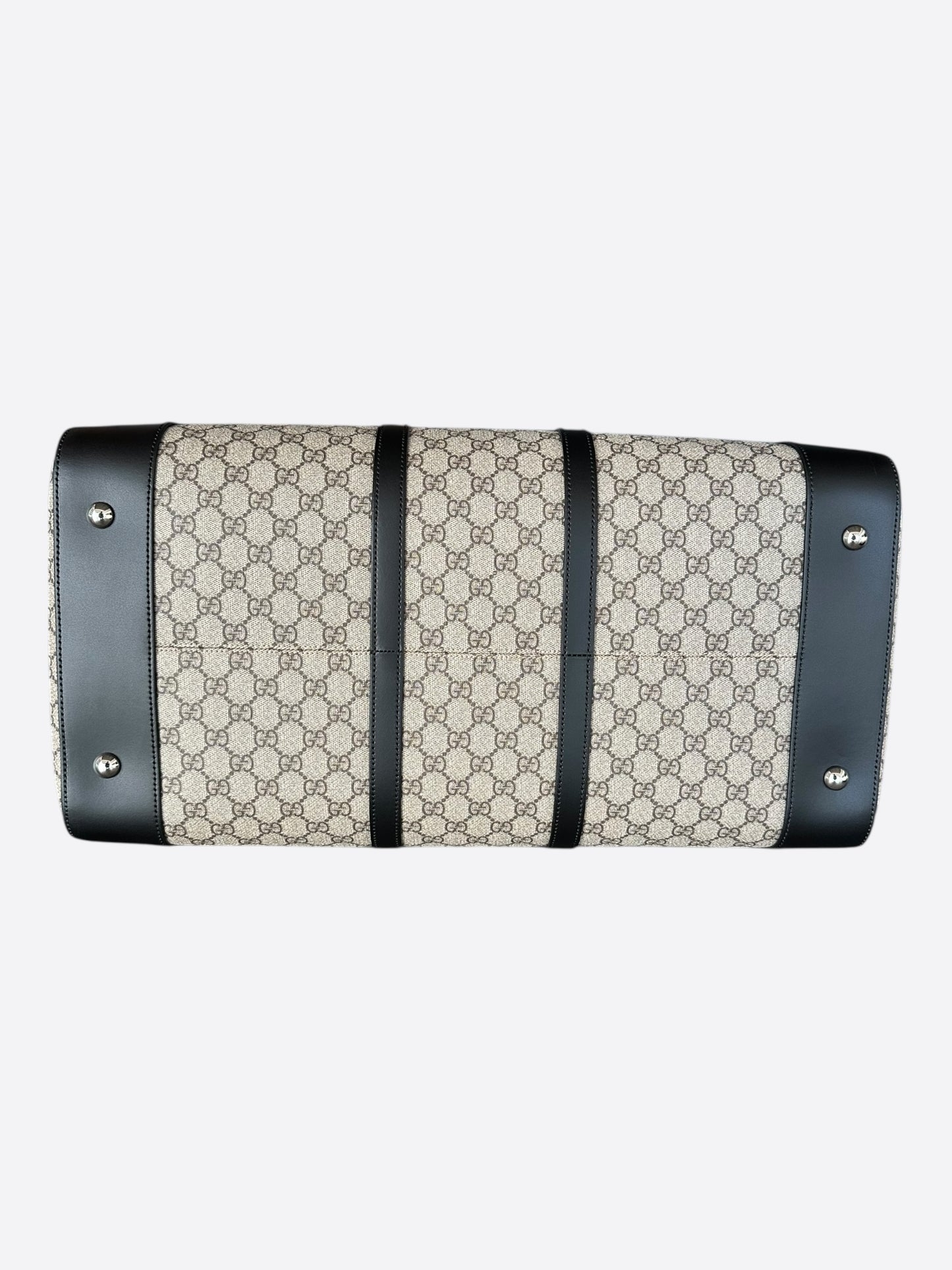 Gucci Tan & Black GG Monogram Large Duffel Bag