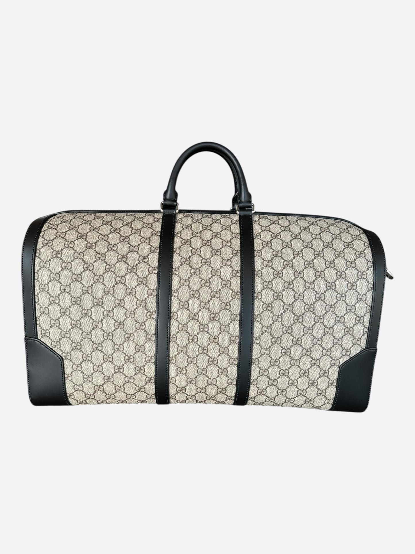 Gucci Tan & Black GG Monogram Large Duffel Bag