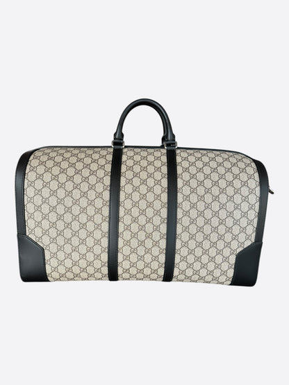 Gucci Tan & Black GG Monogram Large Duffel Bag