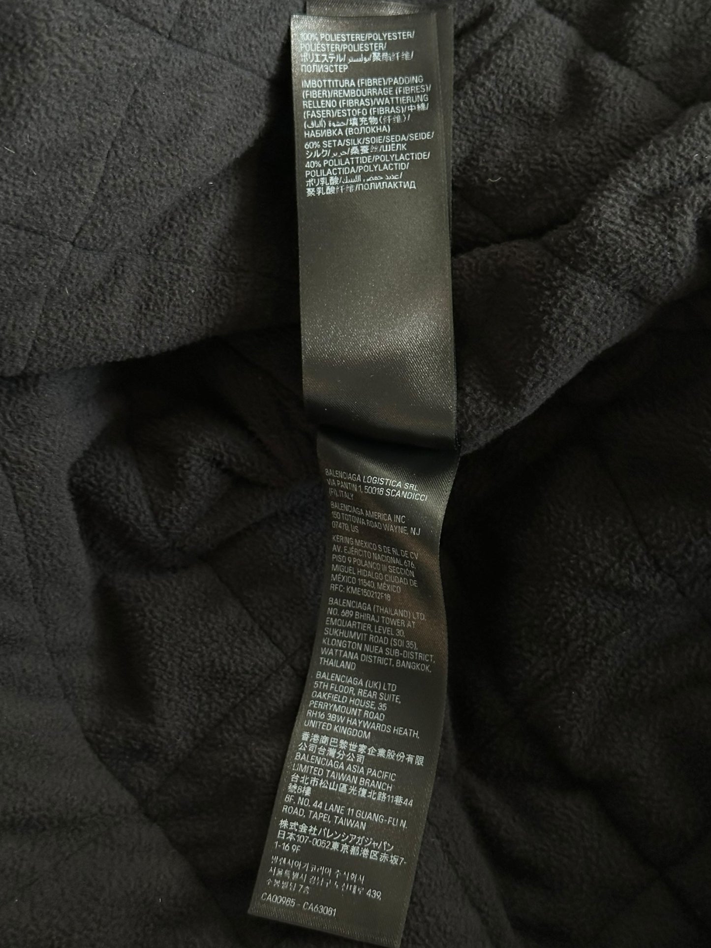 Balenciaga Black Faux Fur Quilted Jacket